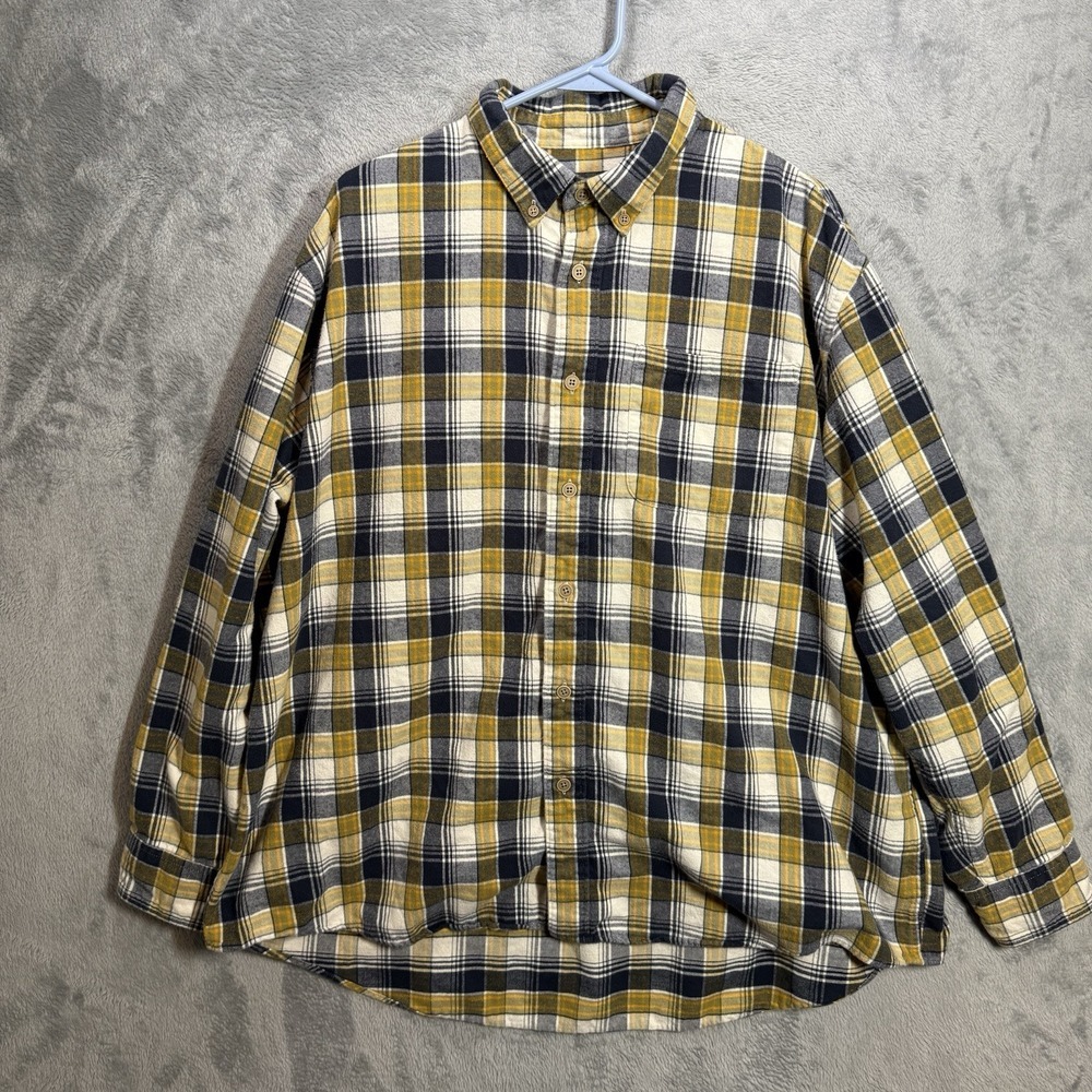 Cabela's Flannel Plaid Shirt Button Up Size 2XL Cotton‎ Thick Multicolor